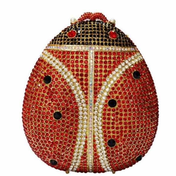 Lavish Ladybug Crystal Clutch Purse - Picture 4 of 4